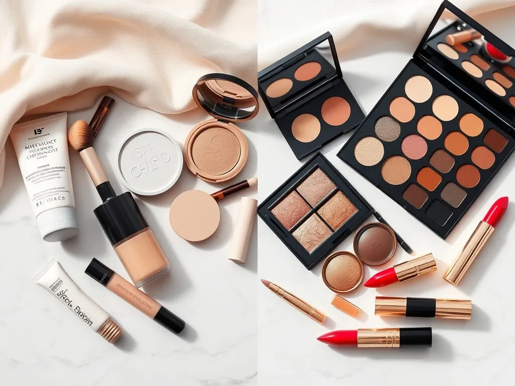 Różnica między makijażem naturalnym a pełnym makijażem glamour?